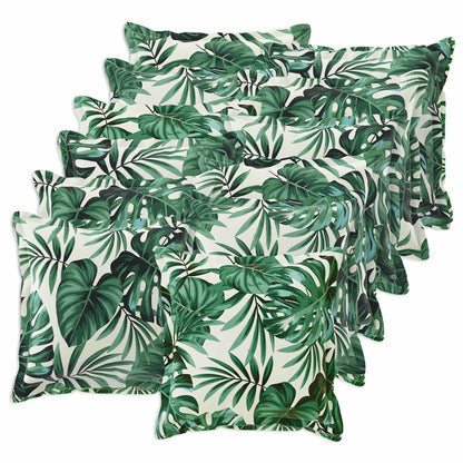Cushion Cover 12 pcs HOUTEN Leaf Pattern 45 x 45 cm Polyester