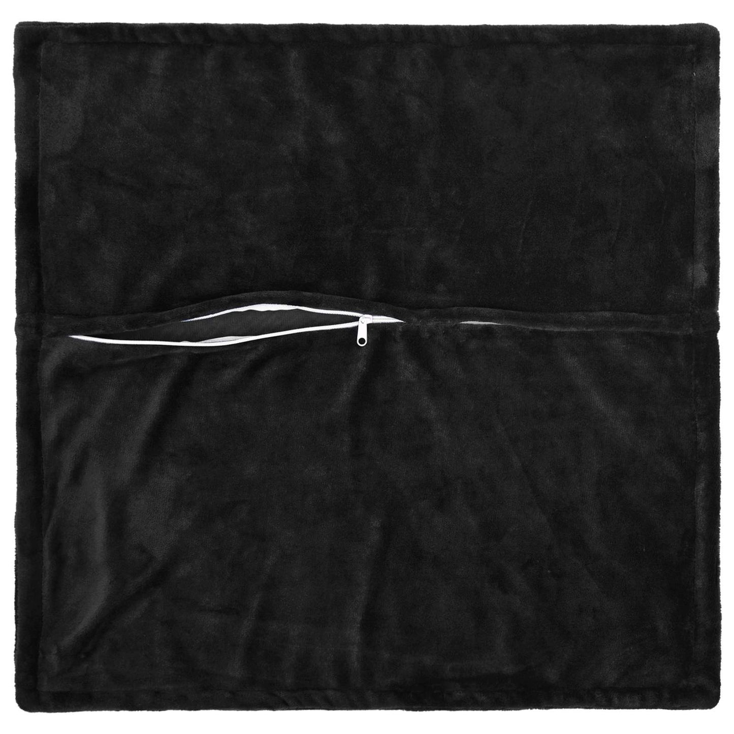 Cushion Cover 12 pcs HOUTEN Black 45 x 45 cm Flannel