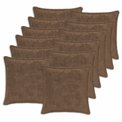 Cushion Cover 12 pcs HOUTEN Light Brown 45 x 45 cm