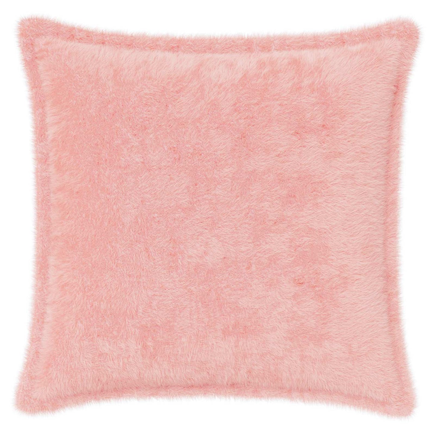 Cushion Cover 2 pcs HOUTEN Pink 45 x 45 cm Faux Rabbit Fur