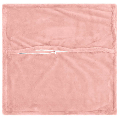 Cushion Cover 12 pcs HOUTEN Pink 45 x 45 cm Faux Rabbit Fur