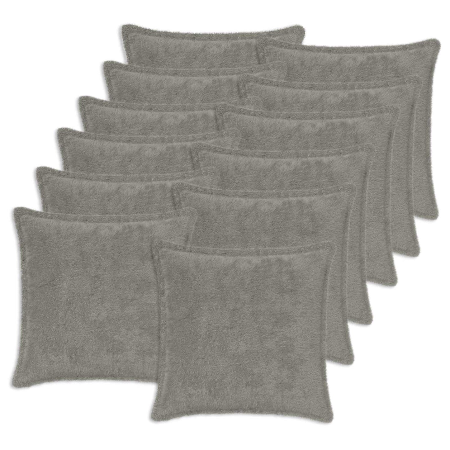 Cushion Cover 12 pcs HOUTEN Light Grey 45 x 45 cm