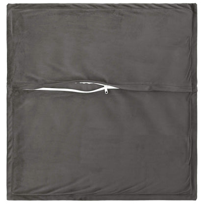 Cushion Cover 12 pcs HOUTEN Dark Grey 50 x 50 cm Velvet