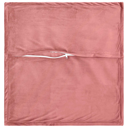 Cushion Cover 2 pcs HOUTEN Pink 50 x 50 cm Velvet