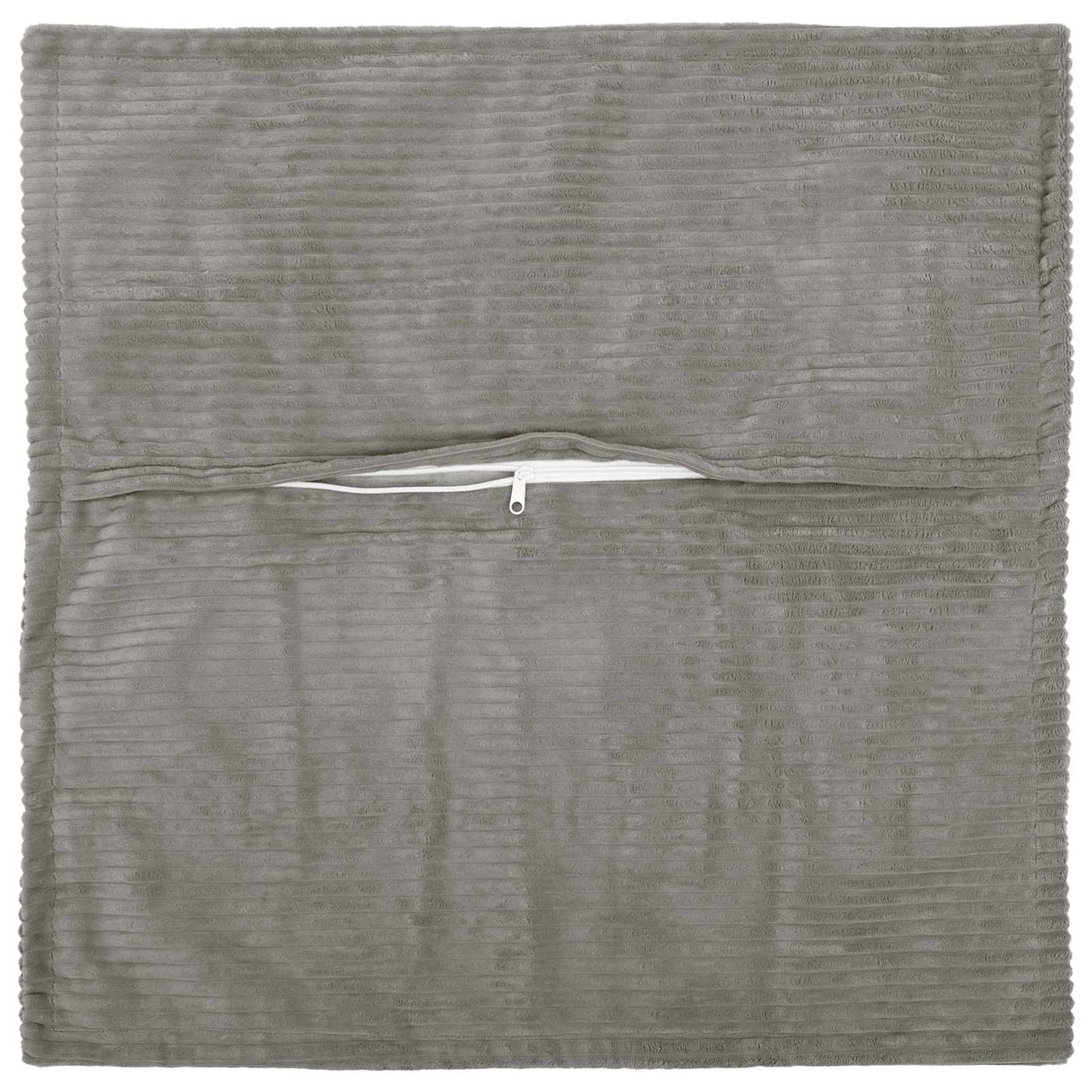 Cushion Cover 12 pcs HOUTEN Light Grey 50 x 50 cm Corduroy