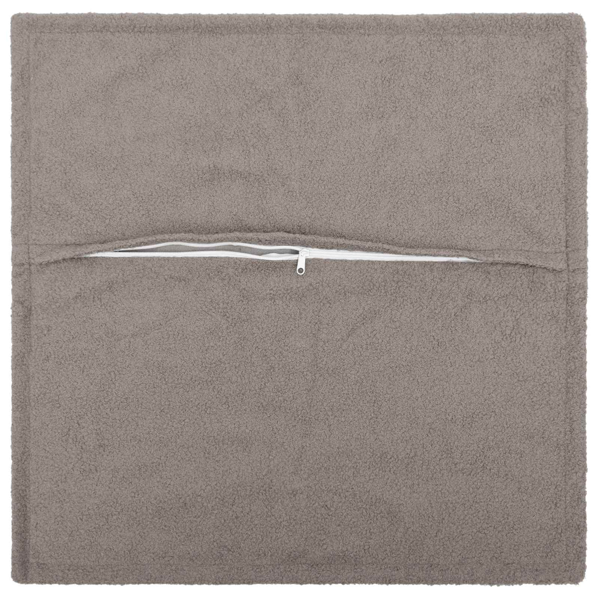 Cushion Cover 12 pcs HOUTEN Light Grey 50 x 50 cm Bouclé