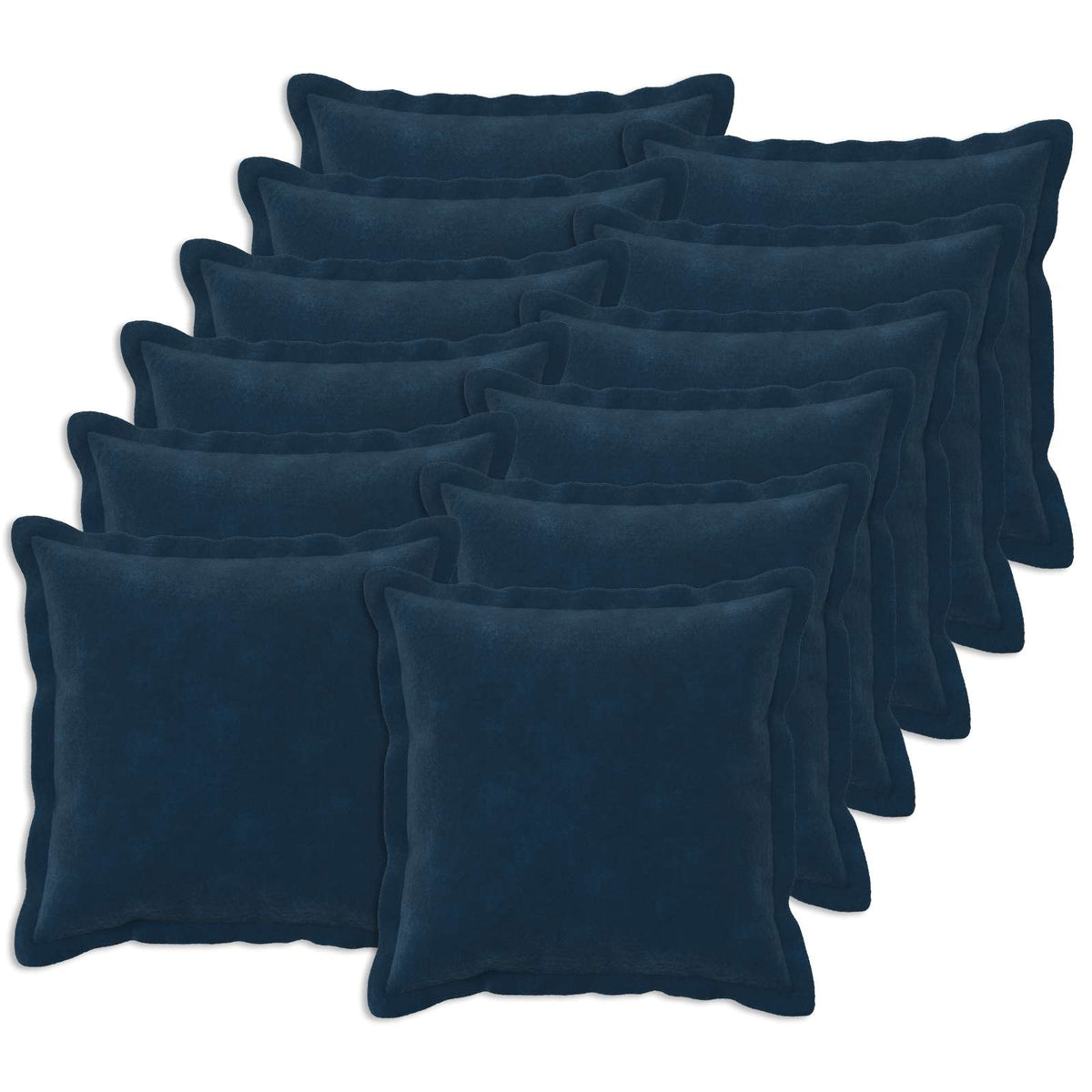 Cushion Cover 12 pcs HOUTEN Blue 50 x 50 cm Microfiber Fleece