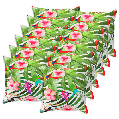 Cushion Cover 12 pcs HOUTEN Black 50 x 50 cm Polyester