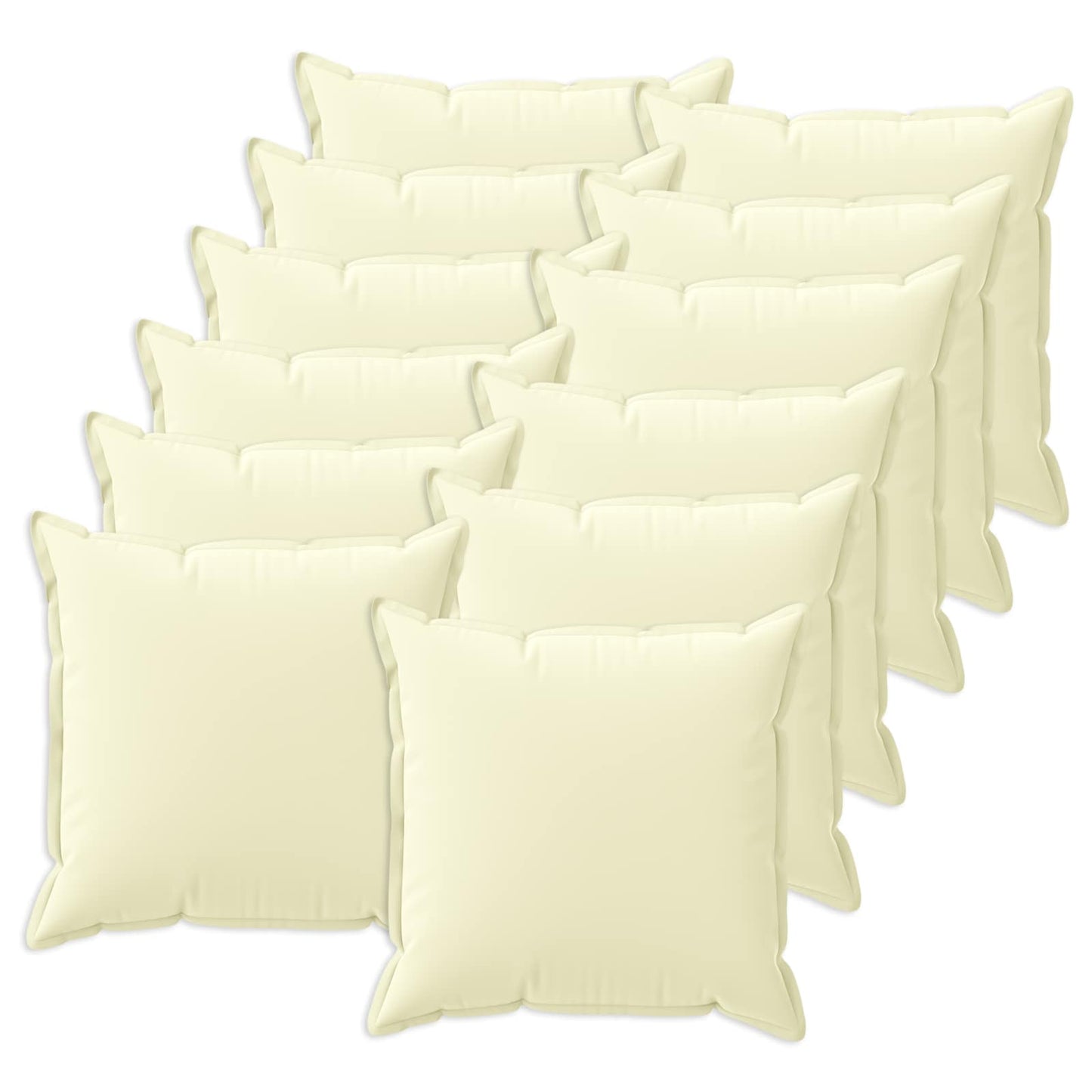 Cushion Cover 12 pcs HOUTEN Cream 50 x 50 cm Polyester