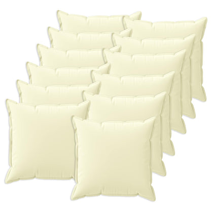Cushion Cover 12 pcs HOUTEN Cream 50 x 50 cm Polyester