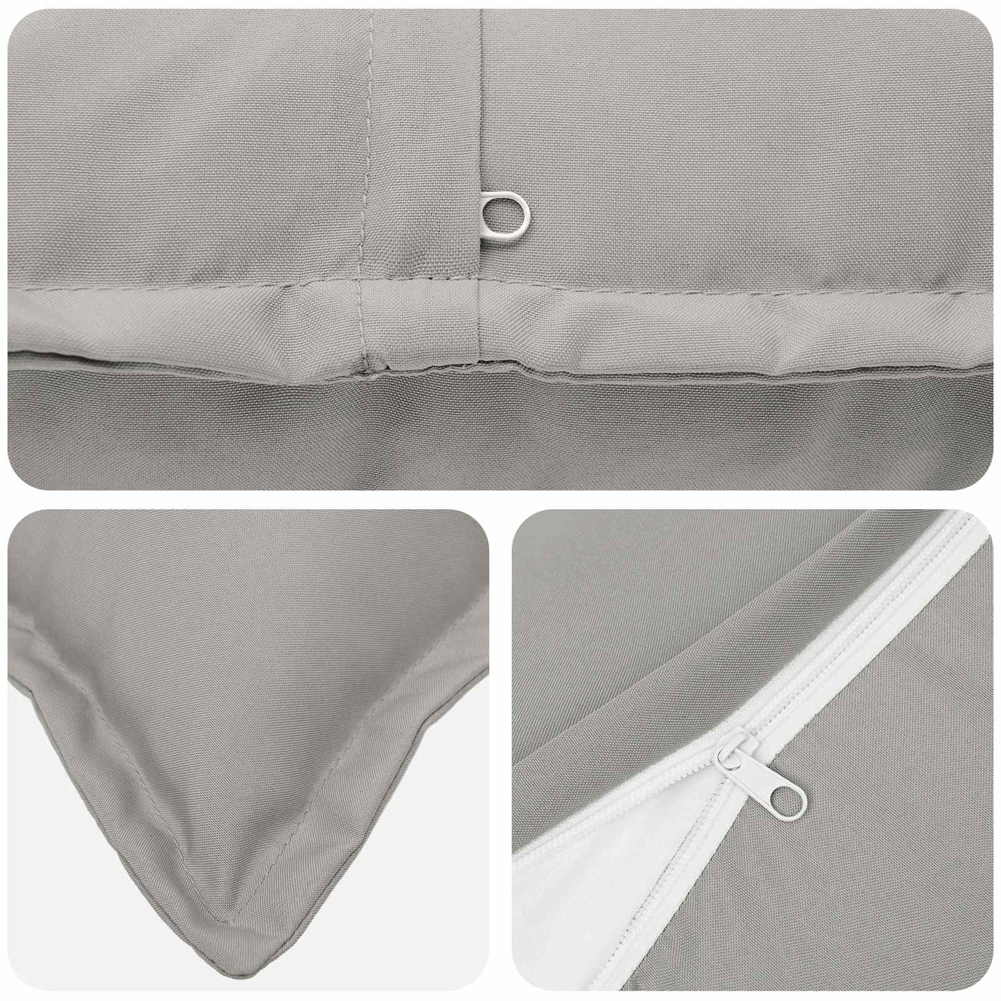 Cushion Cover 12 pcs HOUTEN Grey 50 x 50 cm Polyester