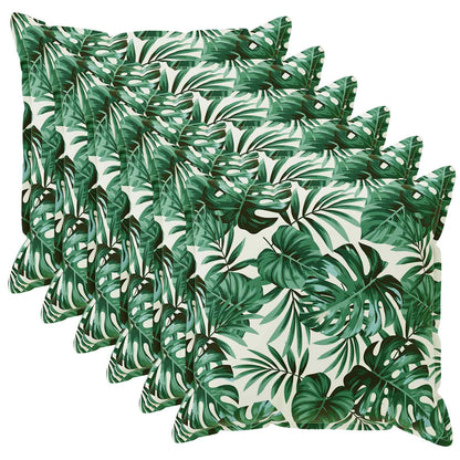 Cushion Cover 6 pcs HOUTEN Leaf Pattern 50 x 50 cm Polyester