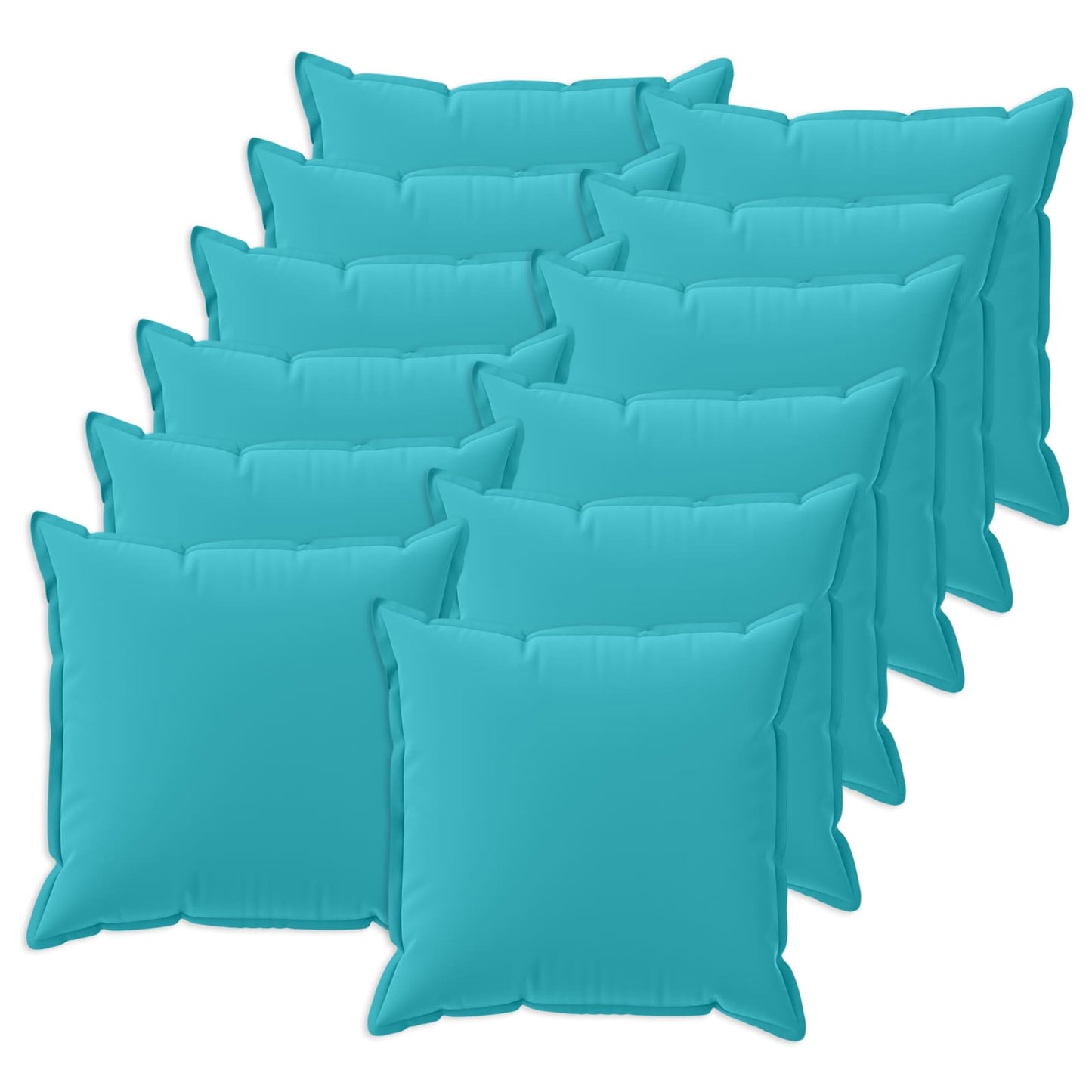 Cushion Cover 12 pcs HOUTEN Turquoise 50 x 50 cm Polyester