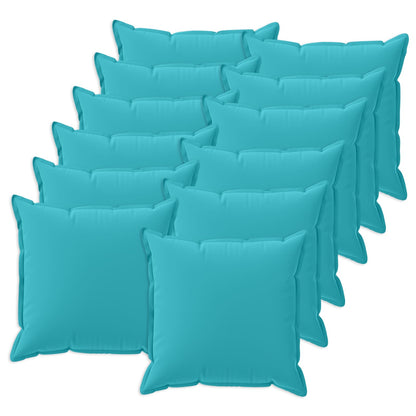 Cushion Cover 12 pcs HOUTEN Turquoise 50 x 50 cm Polyester