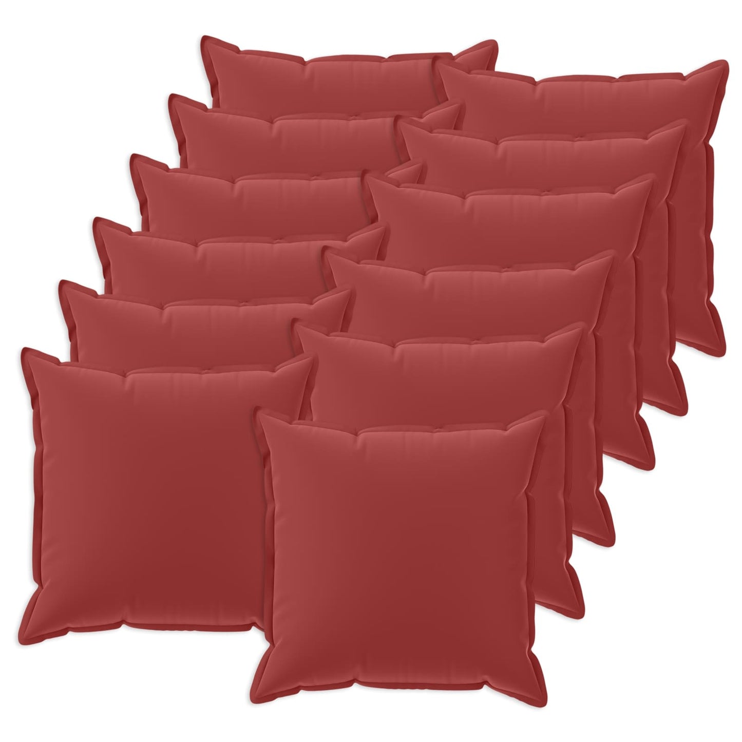 Cushion Cover 12 pcs HOUTEN Wine Red 50 x 50 cm Polyester