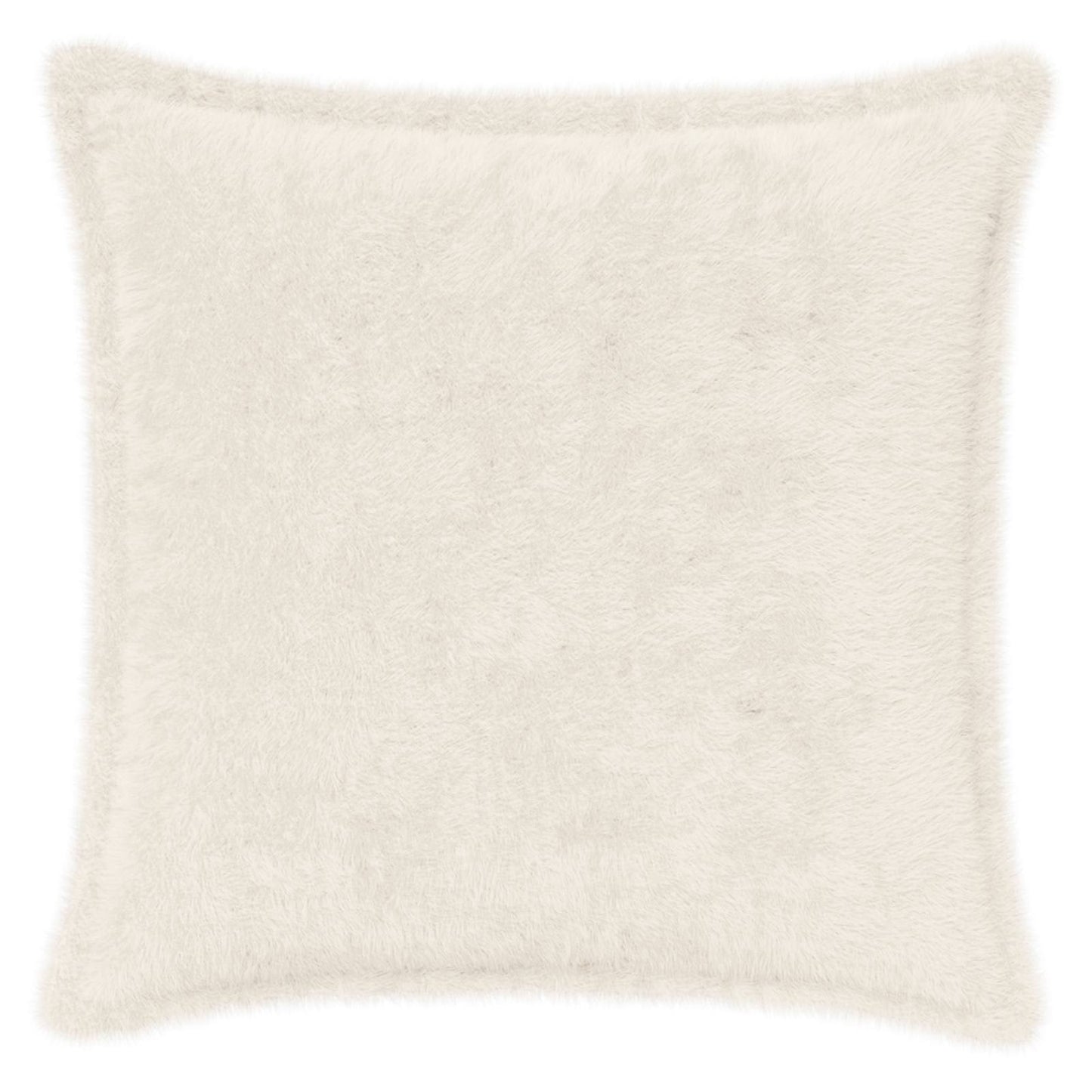 Cushion Cover 2 pcs HOUTEN White 50 x 50 cm Faux Rabbit Fur