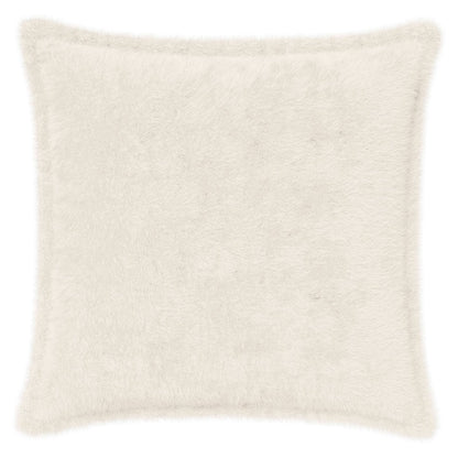 Cushion Cover 2 pcs HOUTEN White 50 x 50 cm Faux Rabbit Fur