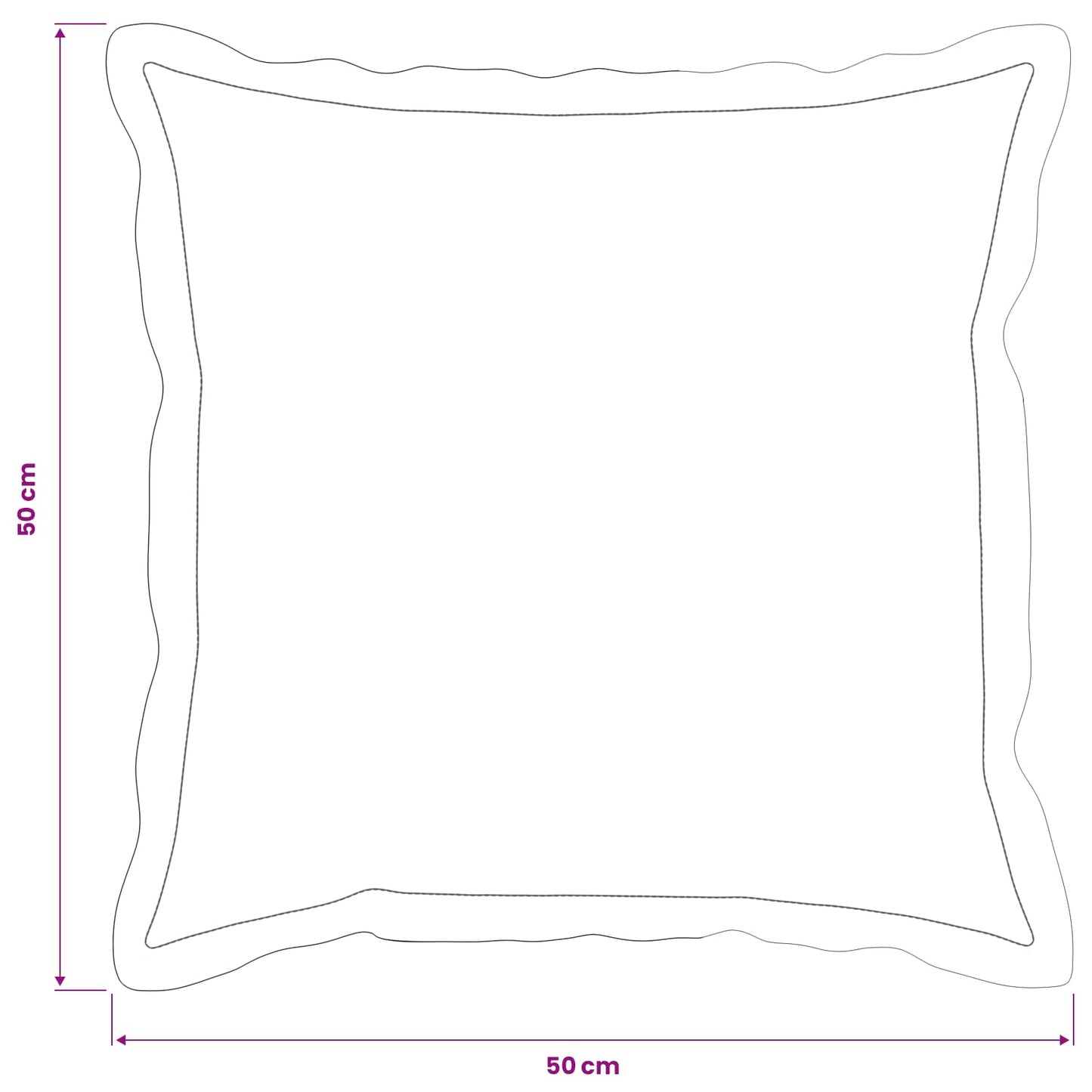 Cushion Cover 2 pcs HOUTEN White 50 x 50 cm Faux Rabbit Fur