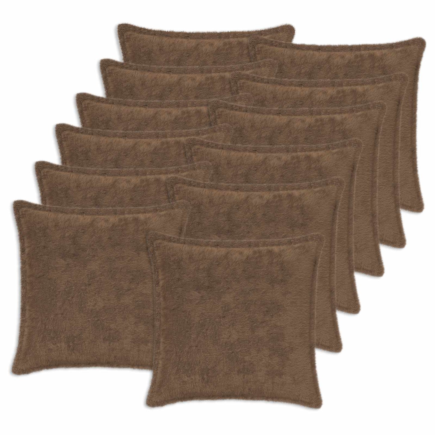 Cushion Cover 12 pcs HOUTEN Light Brown 50 x 50 cm