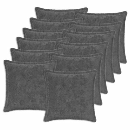 Cushion Cover 12 pcs HOUTEN Dark Grey 50 x 50 cm