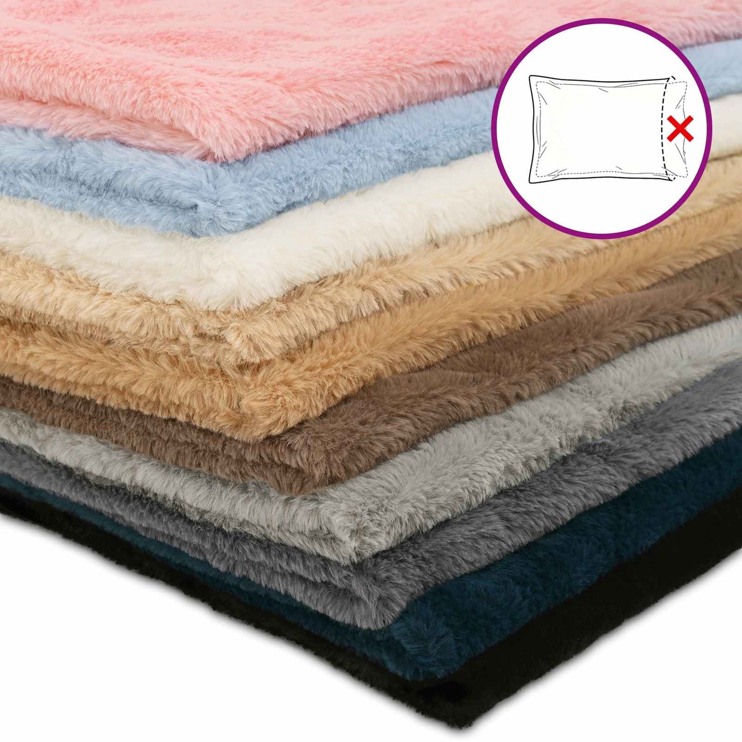 Cushion Cover 6 pcs HOUTEN Light Grey 50 x 50 cm