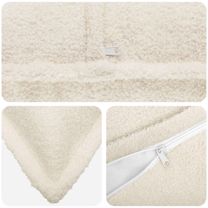 Cushion Cover 6 pcs HOUTEN Cream 50 x 70 cm Bouclé