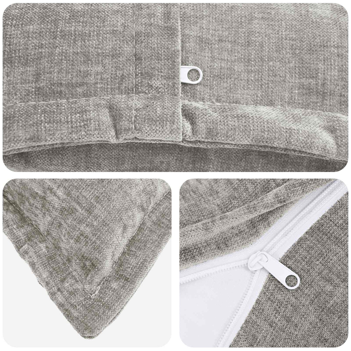 Cushion Cover 6 pcs HOUTEN Light Grey 50 x 70 cm