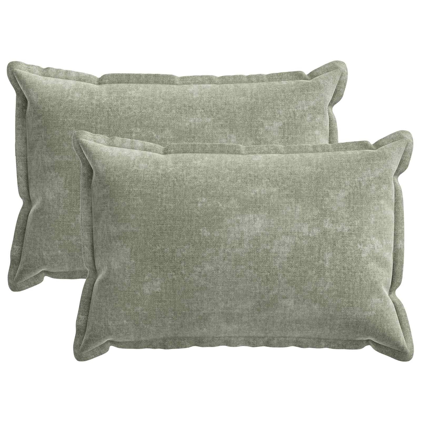 Cushion Cover 2 pcs HOUTEN Green 50 x 70 cm Chenille Fabric