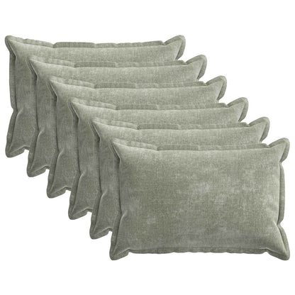 Cushion Cover 6 pcs HOUTEN Green 50 x 70 cm Chenille Fabric
