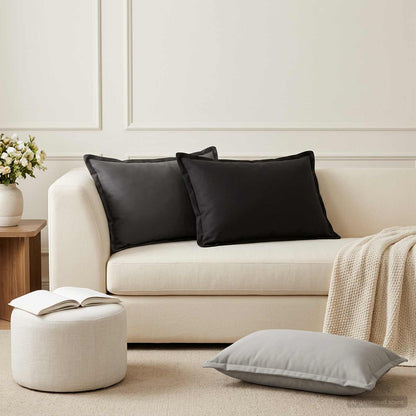Cushion Cover 6 pcs HOUTEN Black 50 x 70 cm Polyester