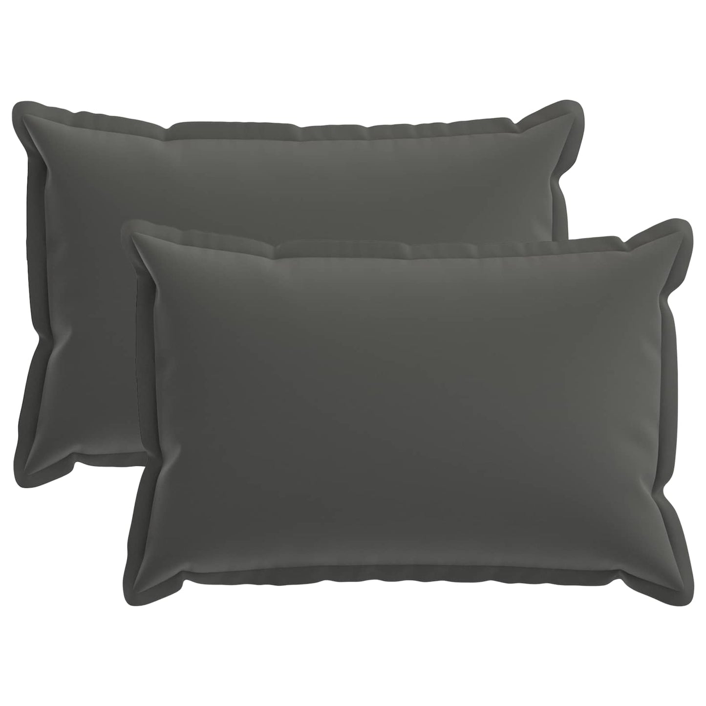 Cushion Cover 2 pcs HOUTEN Anthracite 50 x 70 cm Polyester