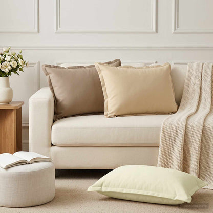 Cushion Cover 6 pcs HOUTEN Taupe 50 x 70 cm Polyester