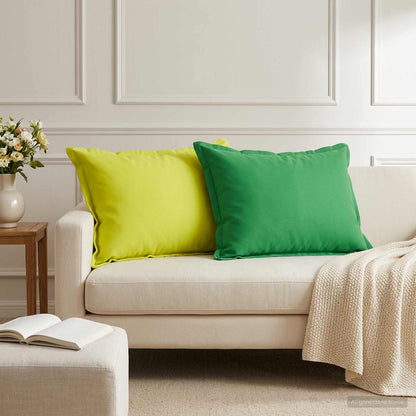 Cushion Cover 6 pcs HOUTEN Green 50 x 80 cm Polyester