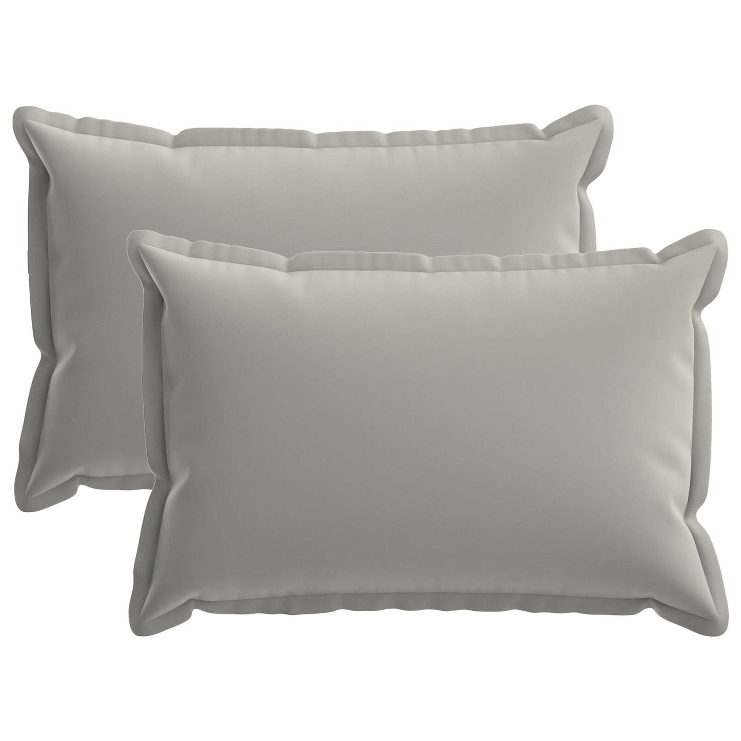 Cushion Cover 2 pcs HOUTEN Grey 50 x 70 cm Polyester