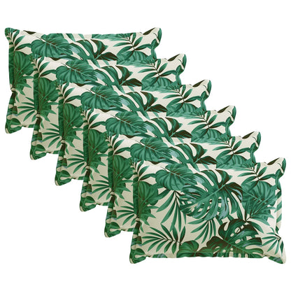 Cushion Cover 6 pcs HOUTEN Leaf Pattern 50 x 70 cm Polyester