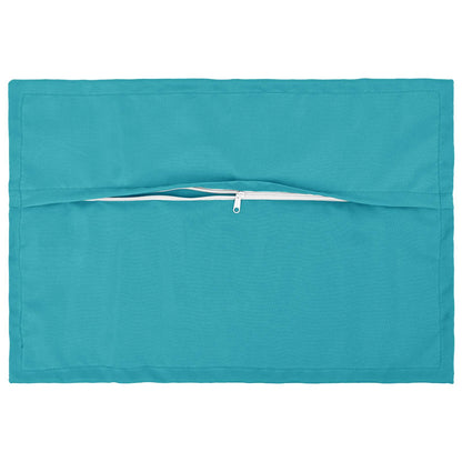 Cushion Cover 2 pcs HOUTEN Turquoise 50 x 70 cm Polyester