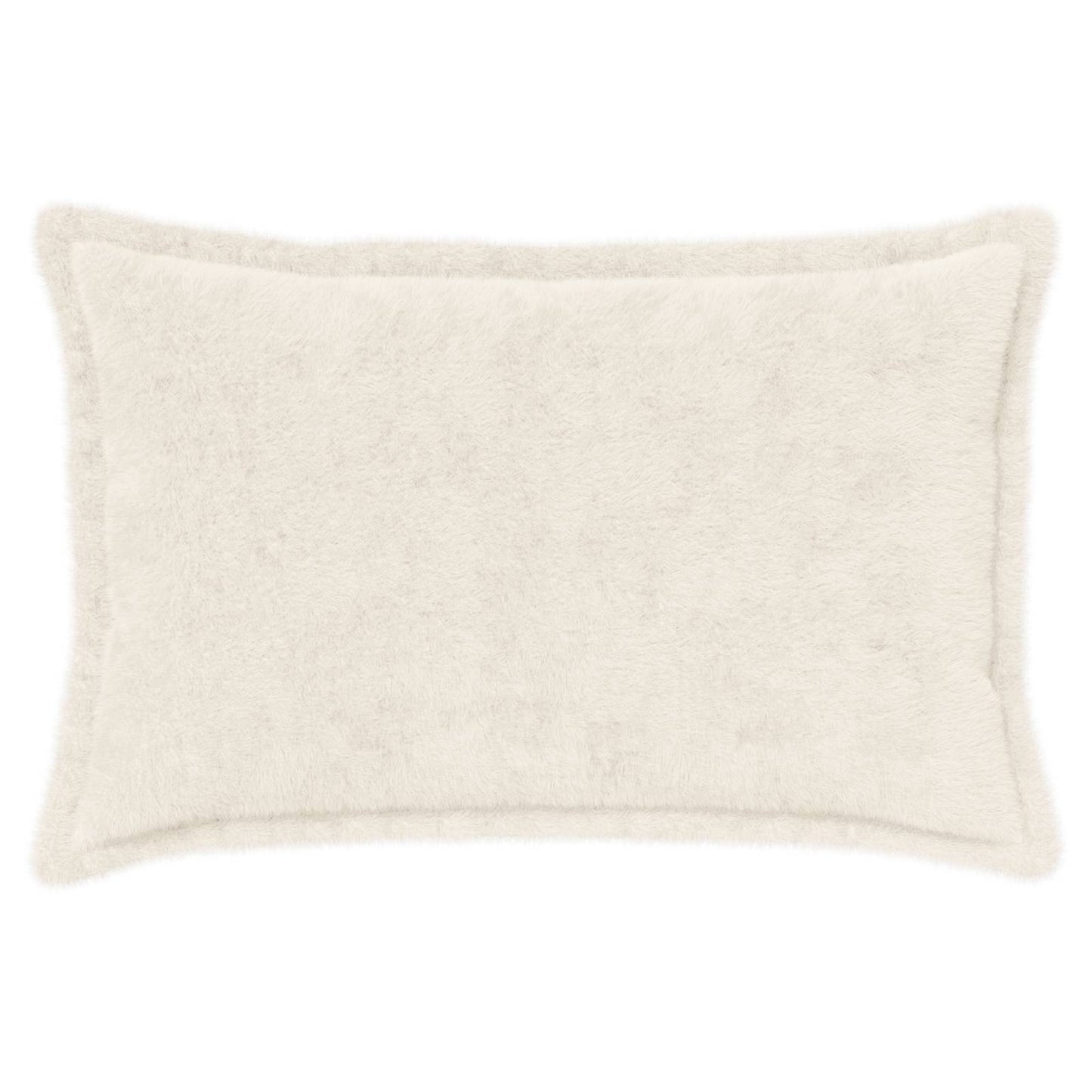 Cushion Cover 6 pcs HOUTEN White 50 x 70 cm Faux Rabbit Fur
