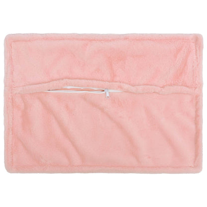Cushion Cover 2 pcs HOUTEN Pink 50 x 70 cm Faux Rabbit Fur