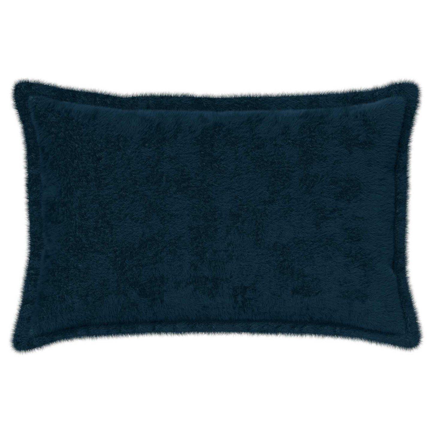 Cushion Cover 6 pcs HOUTEN Navy Blue 50 x 70 cm Faux Rabbit Fur