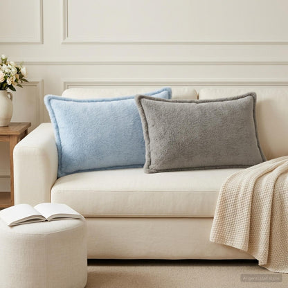 Cushion Cover 6 pcs HOUTEN Light Grey 50 x 70 cm