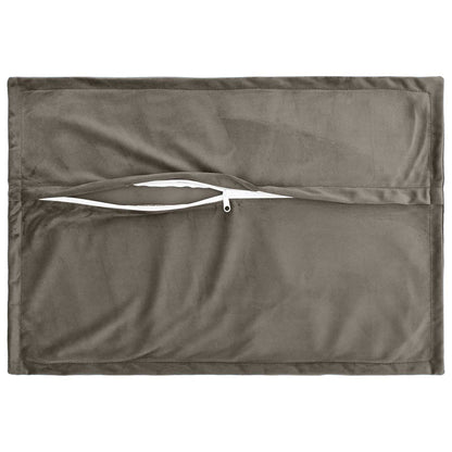 Cushion Cover 6 pcs HOUTEN Light Grey 50 x 75 cm Velvet