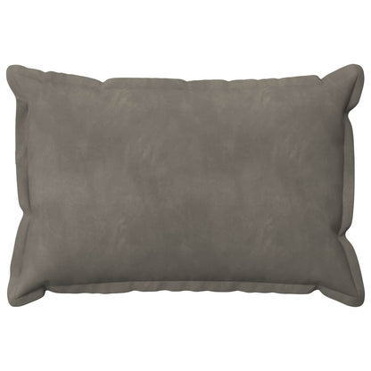 Cushion Cover 6 pcs HOUTEN Light Grey 50 x 75 cm Velvet