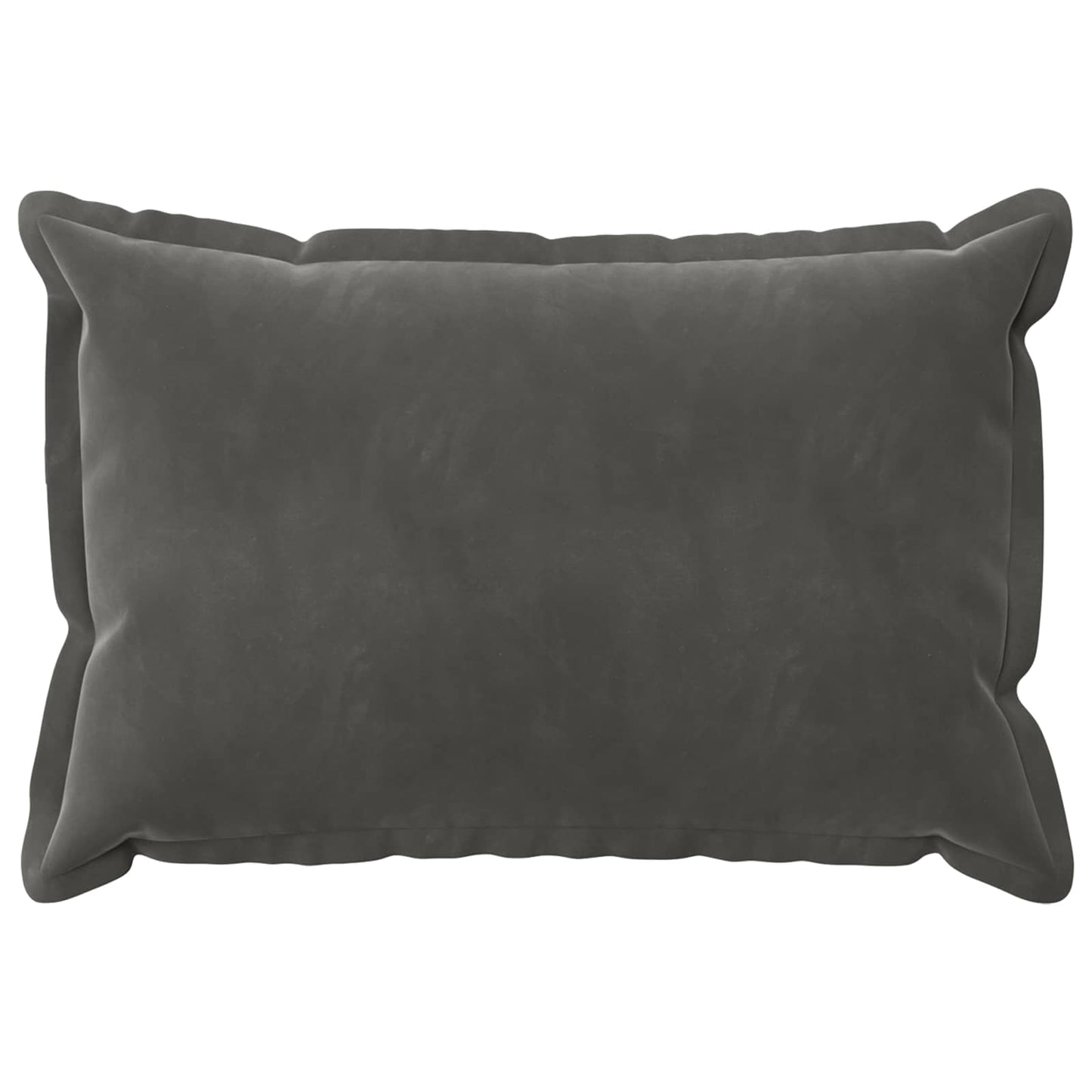 Cushion Cover 2 pcs HOUTEN Dark Grey 50 x 75 cm Velvet