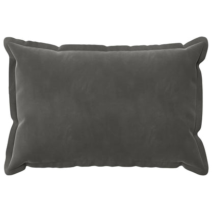 Cushion Cover 2 pcs HOUTEN Dark Grey 50 x 75 cm Velvet
