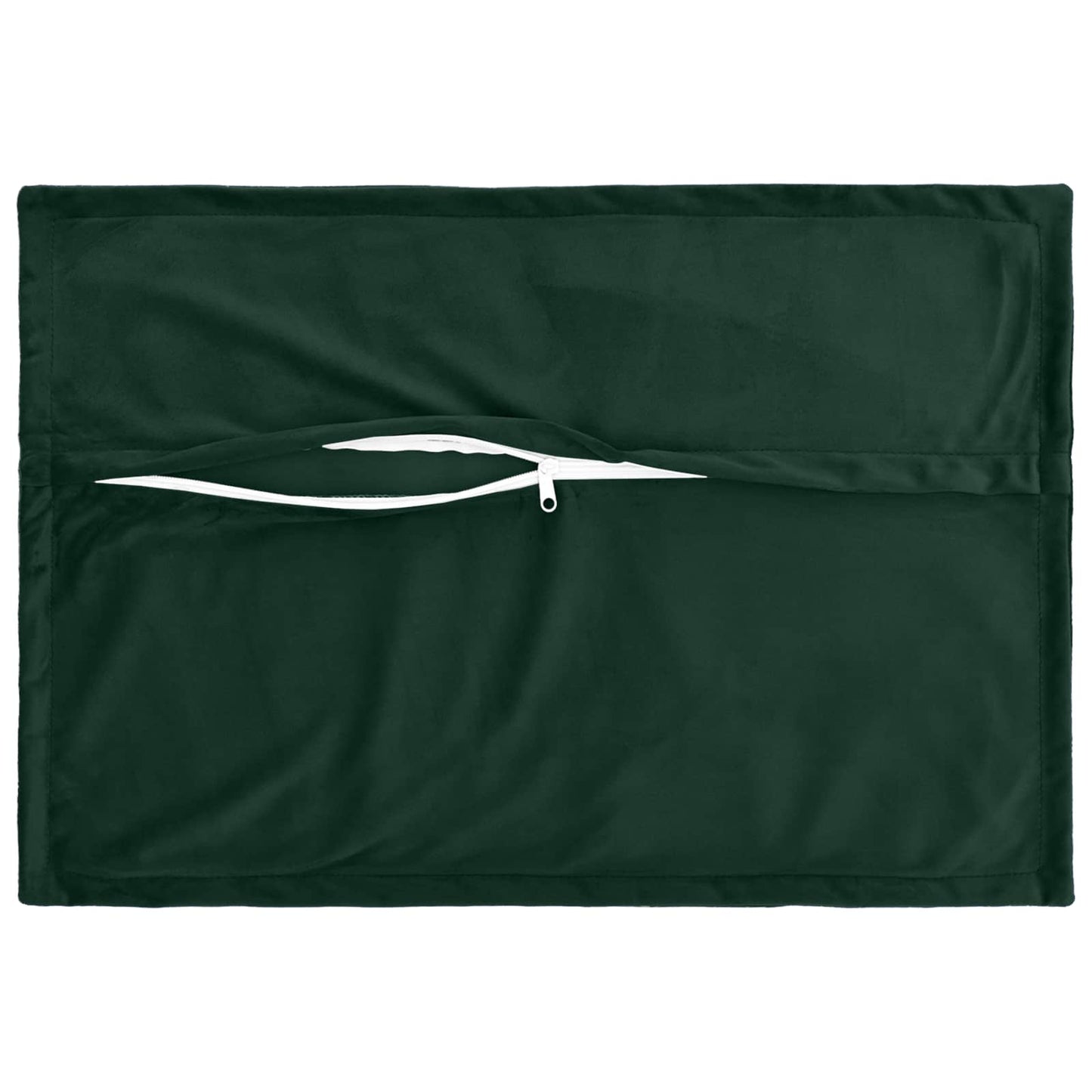 Cushion Cover 6 pcs HOUTEN Dark Green 50 x 75 cm Velvet