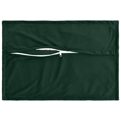 Cushion Cover 6 pcs HOUTEN Dark Green 50 x 75 cm Velvet