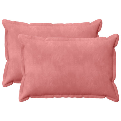 Cushion Cover 2 pcs HOUTEN Pink 50 x 75 cm Velvet
