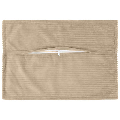 Cushion Cover 6 pcs HOUTEN Taupe 50 x 75 cm Corduroy