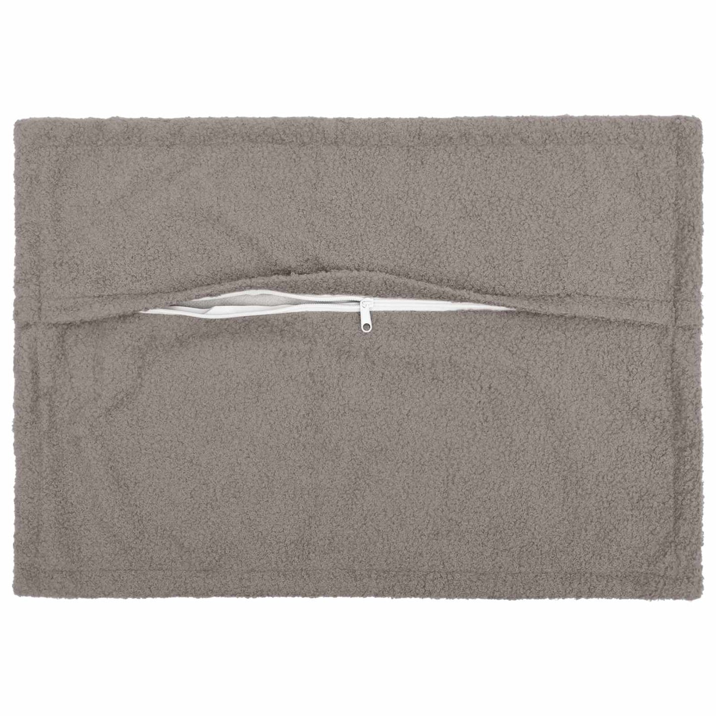 Cushion Cover 6 pcs HOUTEN Light Grey 50 x 75 cm Bouclé