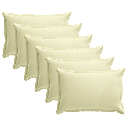 Cushion Cover 6 pcs HOUTEN Cream 50 x 75 cm Polyester